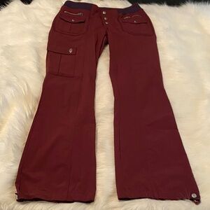 Free People Burgundy Women Jeans Jeggings